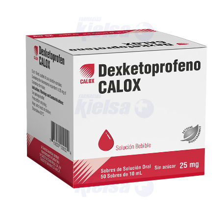 DEXKETOPROFENO CALOX 25MG SOLUCION ORAL X 50 SOBRES