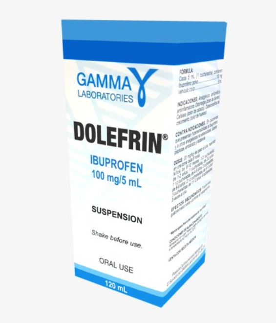 DOLEFRIN IBUPROFENO 100MG/5ML FRASCO 120ML
