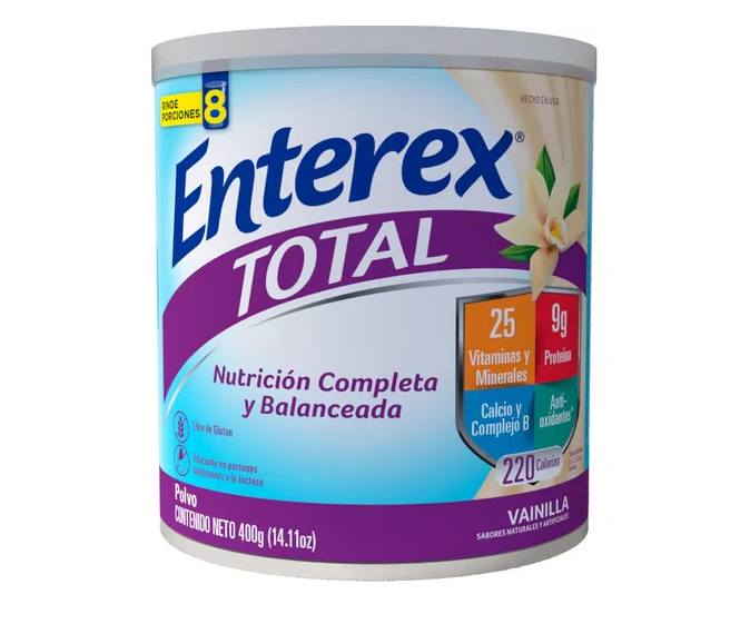 ENTEREX TOTAL SABOR VAINILLA LATA X 400 GRAMOS