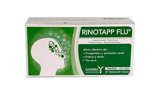 RINOTAPP FLU X 20 TABLETAS