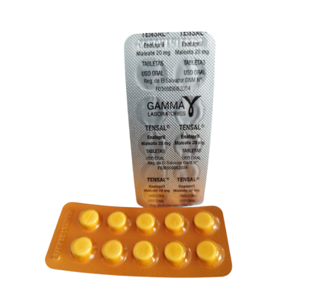TENSAL ENALAPRIL MALEATO 20 MG X 10 TABLETAS