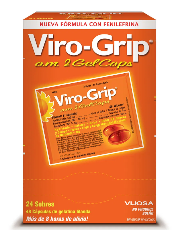 VIRO-GRIP GEL CAPS A.M. X 24 SOBRES